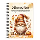 Személyre szabható - Aranyos őszi manó mintás A6-os füzet