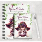 Személyre szabható - Szépséges borász manó lány mintás A6-os füzet