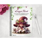 Személyre szabható - Egy pohár bor és a borász manó lány mintás A6-os füzet