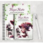 Személyre szabható - A legjobb borász manólány pohárral mintás A6-os füzet