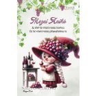 Személyre szabható - A legjobb borász manólány pohárral mintás A6-os füzet