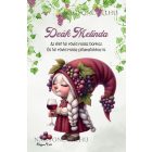 Személyre szabható - Cuki borász manó lány mintás A6-os füzet