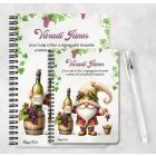 Személyre szabható - A legjobb borász manó és a fehér bor mintás A6-os füzet