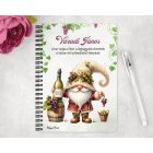 Személyre szabható - A legjobb borász manó és a fehér bor mintás A6-os füzet