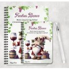 Személyre szabható - Cuki szüreti borász manó mintás A6-os füzet