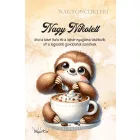 Személyre szabható - Kávés lajhár egy kis nasival mintás A6-os füzet