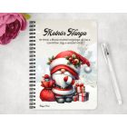 Személyre szabható - Cuki karácsonyi manó mintás A6-os füzet