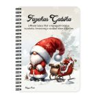 Személyre szabható - Karácsonyi manó és a szánkó mintás A6-os füzet