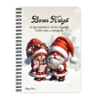 Személyre szabható - Éneklő karácsonyi manók mintás A6-os füzet