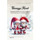 Személyre szabható - Korcsolyázó karácsonyi manók mintás A6-os füzet