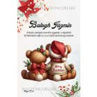 Személyre szabható - Karácsonyi Teddy maci - együtt (masni) mintás A6-os füzet