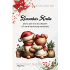 Személyre szabható - Karácsonyi Teddy maci - együtt (kantáros) mintás A6-os füzet