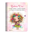 Személyre szabható - Bájos virág tündér pillangóval mintás A6-os füzet