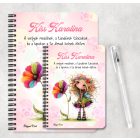 Személyre szabható - Nagyon édes virág tündér mintás A6-os füzet