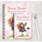 Személyre szabható - Cuki virág tündér mintás füzet