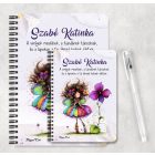 Személyre szabható - Bájos ibolya virágos tündér mintás füzet