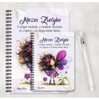 Személyre szabható - Cuki ibolya virágos tündér mintás A6-os füzet