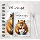 Személyre szabható - Kávézó capybara mintás A6-os füzet