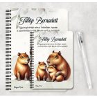 Személyre szabható -Capybara és a kölykök mintás füzet