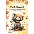 Személyre szabható - Cuki őszi vöröspanda és a lámpás mintás A6-os füzet