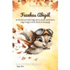 Személyre szabható - Cuki őszi repülő mókus mintás A6-os füzet