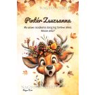 Személyre szabható - Cuki őszi csodálkozó szarvas mintás A6-os füzet