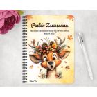 Személyre szabható - Cuki őszi csodálkozó szarvas mintás A6-os füzet