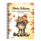 Személyre szabható - Cuki őszi póni csüccs mintás füzet