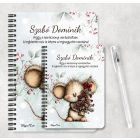 Személyre szabható - Cuki téli kisegér mintás A6-os füzet