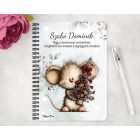 Személyre szabható - Cuki téli kisegér mintás A6-os füzet