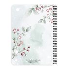 Személyre szabható - Cuki téli süni és a hógömb mintás A6-os füzet