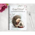 Személyre szabható - Cuki téli süni és a hógömb mintás A6-os füzet