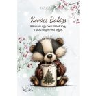 Személyre szabható - Cuki téli borz egy kávéval mintás A6-os füzet