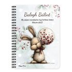 Személyre szabható - Cuki téli nyuszi gömbbel mintás A6-os füzet