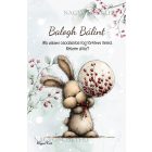 Személyre szabható - Cuki téli nyuszi gömbbel mintás A6-os füzet