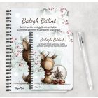 Személyre szabható - Cuki téli őzike hógömbbel mintás A6-os füzet