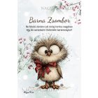 Személyre szabható - Cuki téli bagoly masnival mintás A6-os füzet