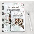 Személyre szabható - Cuki téli mókuskák mintás A6-os füzet