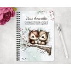 Személyre szabható - Cuki téli mókuskák mintás A6-os füzet