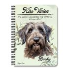 Személyre szabható - Briard kutya portré mintás A6-os füzet