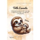 Személyre szabható - Cuki lajhár Apa és kicsi lajhárja mintás füzet