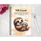 Személyre szabható - Cuki lajhár Apa és kicsi lajhárja mintás füzet