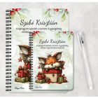 Személyre szabható - Cuki karácsonyi róka és az ajándékok mintás A6-os füzet