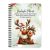 Személyre szabható - Cuki karácsonyi Mikulás és Rudolf mintás A6-os füzet