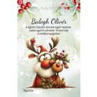 Személyre szabható - Cuki karácsonyi Mikulás és Rudolf mintás A6-os füzet