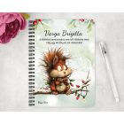 Személyre szabható - Cuki karácsonyi mókus és az égősor mintás A6-os füzet