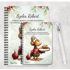 Személyre szabható - Cuki karácsonyi kacsa sütivel mintás A6-os füzet