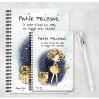 Személyre szabható - Szőke hajú Csini Kos lány mintás füzet