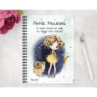 Személyre szabható - Szőke hajú Csini Kos lány mintás füzet