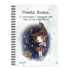 Személyre szabható - Barna hajú Csini Rák lány mintás A6-os füzet